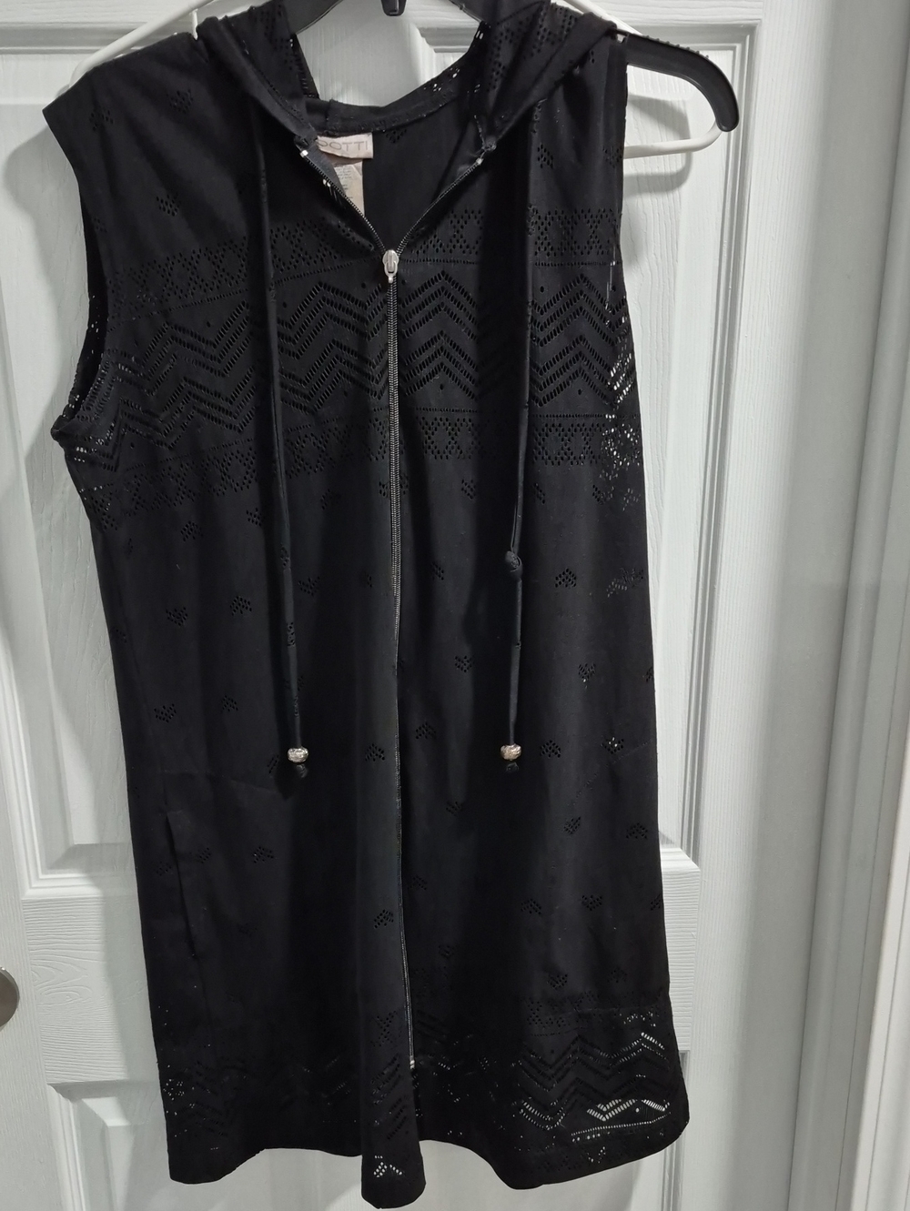 Dotti Black Knit Hooded Cover-Up